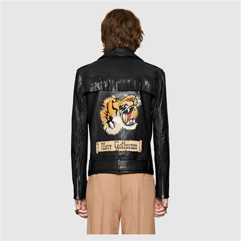 gucci leather jacket tiger on back|gucci tiger collection.